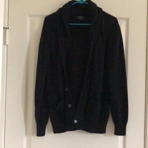 Thick and well made black button up cardigan